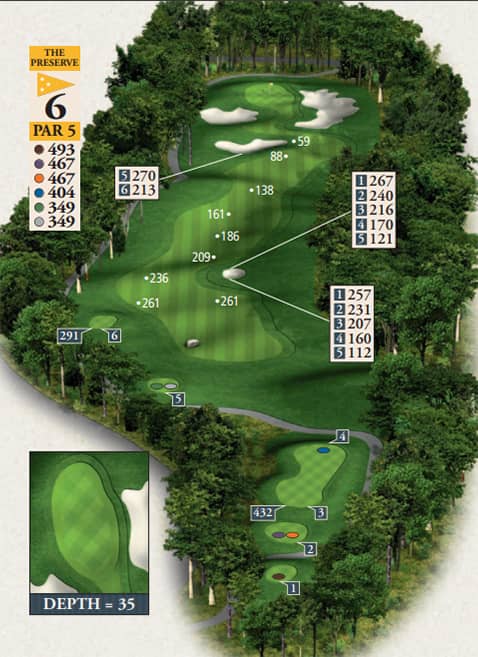 Bay Harbor Golf Club Preserve Course Hole 6 yardage map