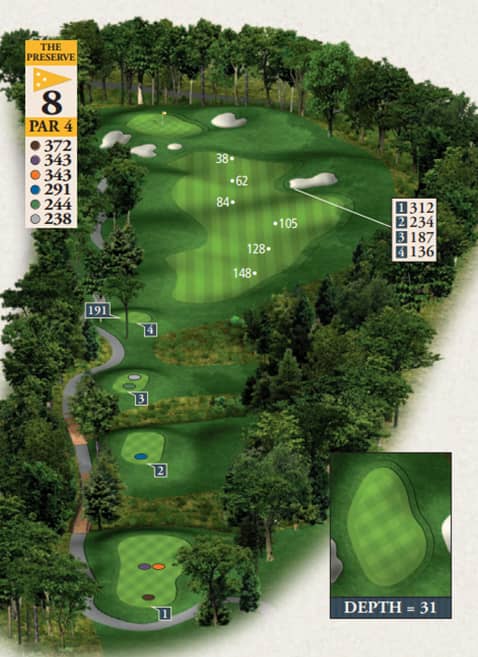 Bay Harbor Golf Club Preserve Course Hole 8 yardage map