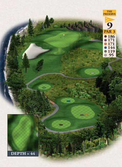 Bay Harbor Golf Club Preserve Course Hole 9 yardage map