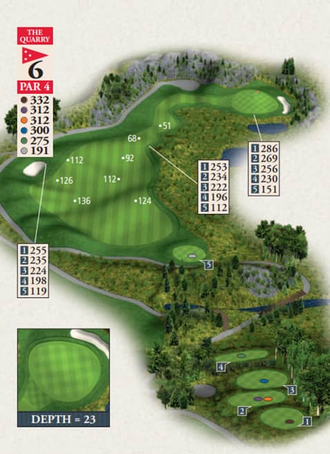 Bay Harbor Golf Club Quarry Course Hole 6 yardage map