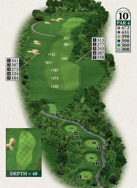 Crooked Tree Golf Club Hole 10 yardage map