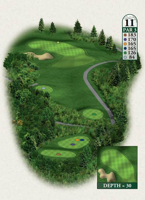 Crooked Tree Golf Club Hole 11 yardage map