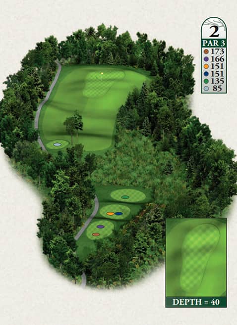 Crooked Tree Golf Club Hole 2 yardage map