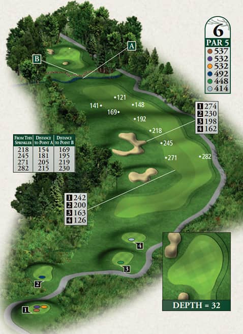 Crooked Tree Golf Club Hole 6 yardage map