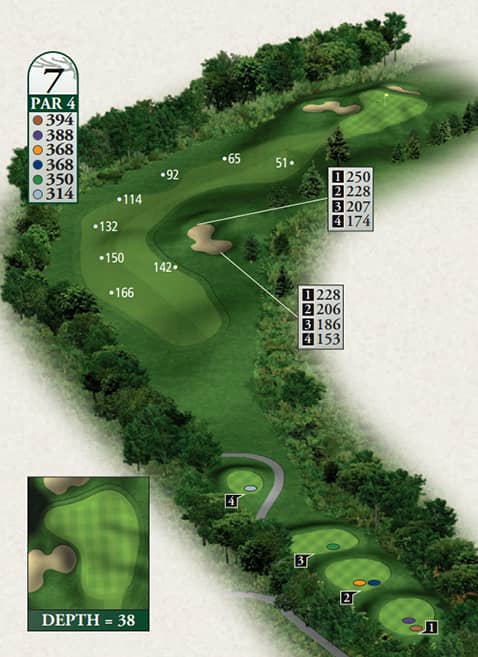 Crooked Tree Golf Club Hole 7 yardage map