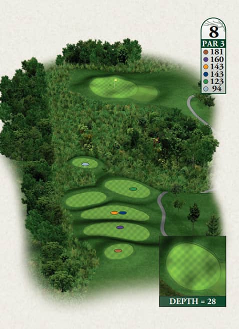Crooked Tree Golf Club Hole 8 yardage map