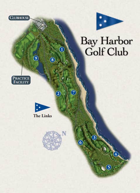 Bay Harbor Links Course yardage map