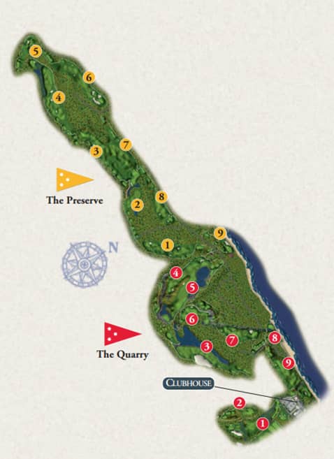 Bay Harbor Quarry Course yardage map