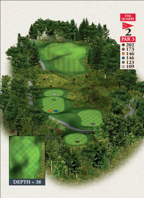 Bay Harbor Quarry Course Hole 9 yardage map