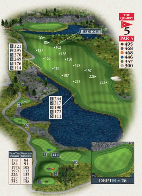 Bay Harbor Quarry Course Hole 9 yardage map