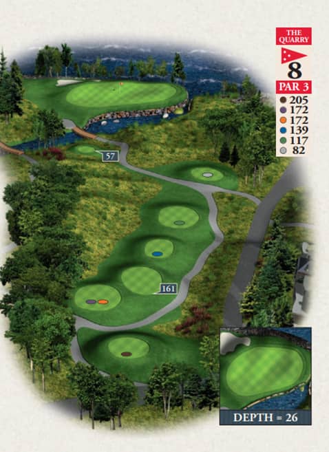 Bay Harbor Quarry Course Hole 17 yardage map