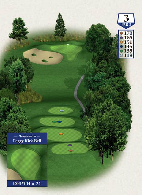 Boyne Mountain The Monument Course Hole 3 yardage map