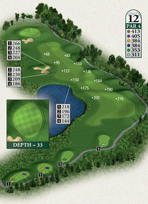 Crooked Tree Golf Club Hole 12 yardage map