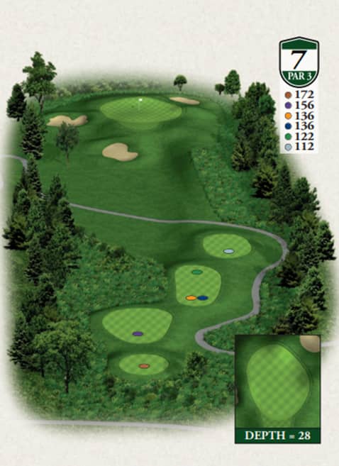 Highlands Hills Course Hole 7 yardage map